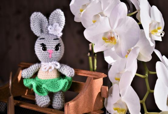 Crochet Orchid Bouquet